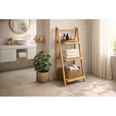 Bibliothèque échelle en bois ordinateurs portables H 42,9 "x l 20,8" PC
