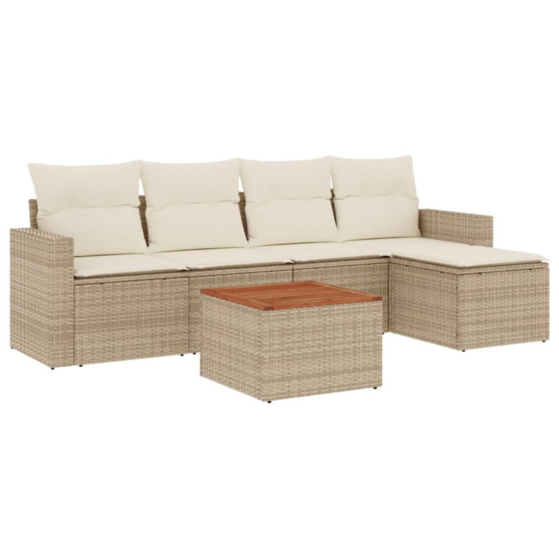 Vidaxl Garden Sofa Set Beige, Cream White