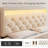 Bed Frame With LED Lights Headboard, Fast-Charging USB Port-1142682466-1142682465
