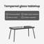 vidaXL Coffee Table Black 90 x 45 x 43 cm Poly Rattan and glass-786473377