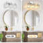 Luminaire de meuble-lavabo en cristal, applique de salle de bain moderne à 3 lumières avec finition chromée, éclairage au-dessus d'un miroir pour fixation murale dans le salon-1001452063-1001452056