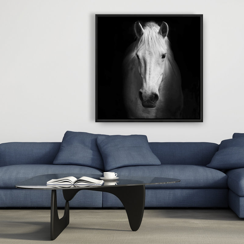"Cheval monochrome" sur toile