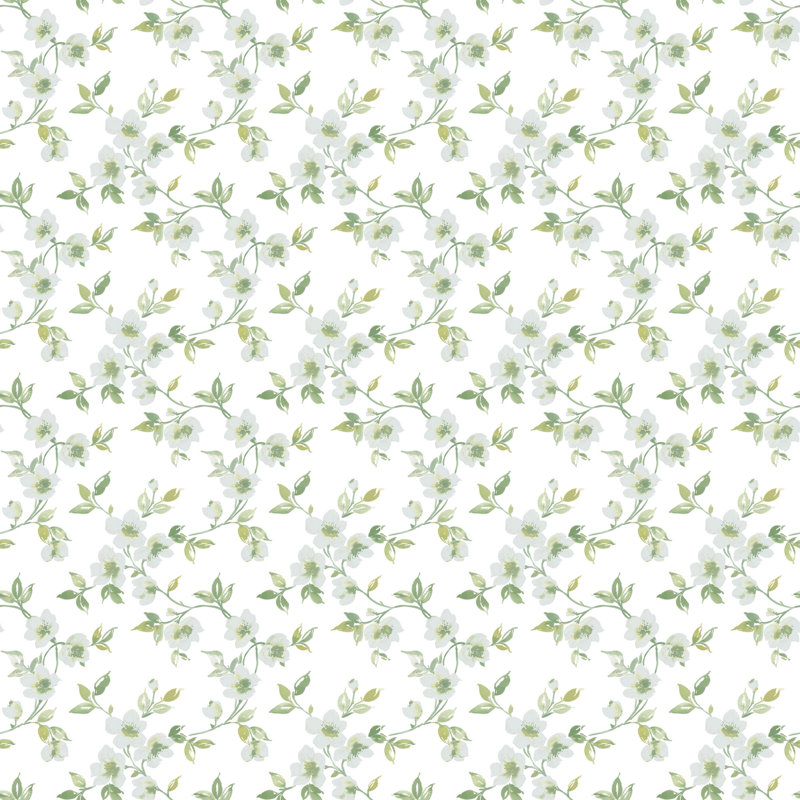 Basso 10m x 53cm Matte Wallpaper Roll, Off White/Blue