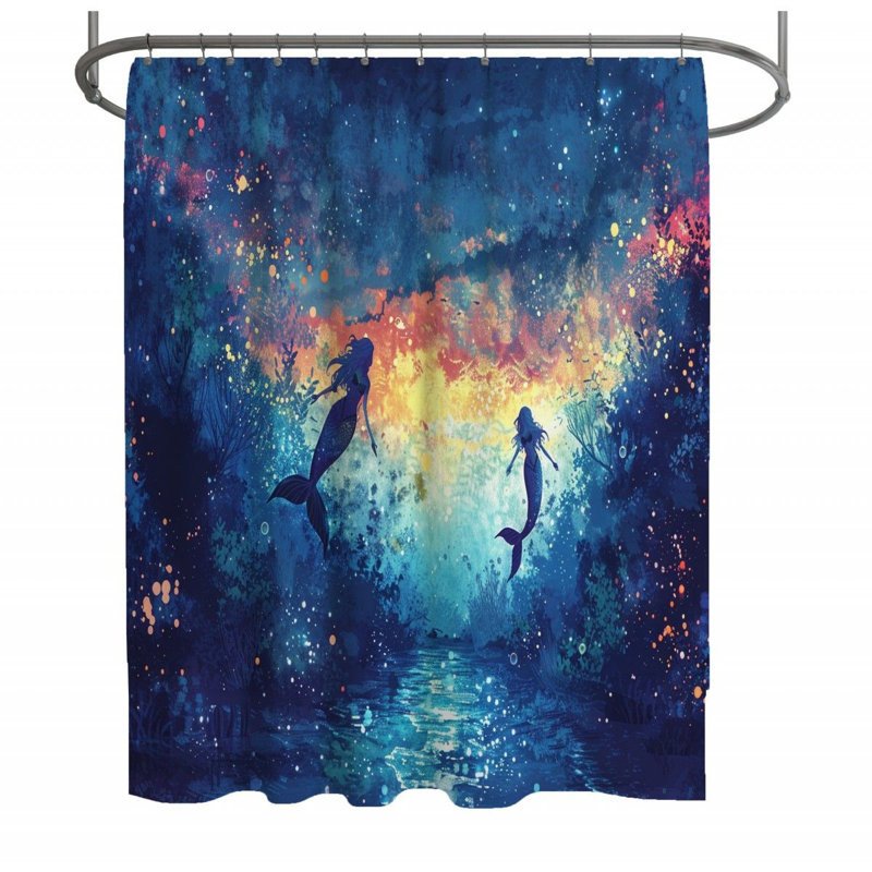 Abstract Shower Curtain, 73" H x 70" W