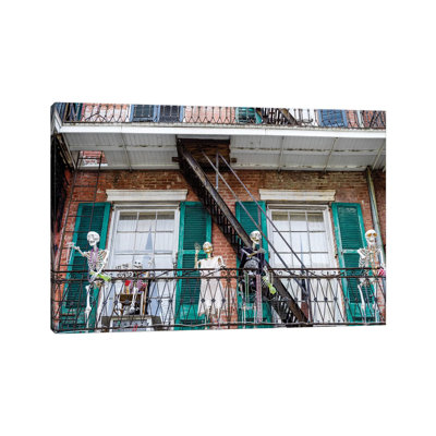 Mardi Gras Parade Decoration French Quarter 1 Piece Wall Art on Canvas