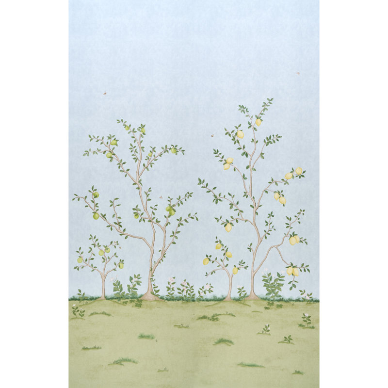 Citrus Blossom 2 Panel Set, Sky