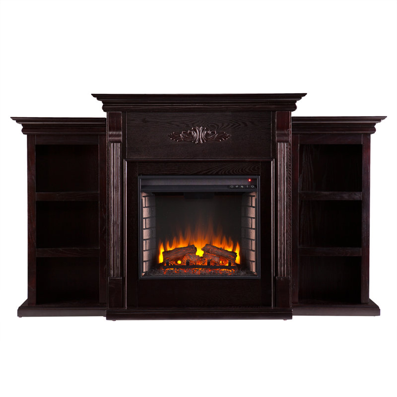 Tonsey 72.5'' W Electric Fireplace & Mantel Package, Rich Espresso