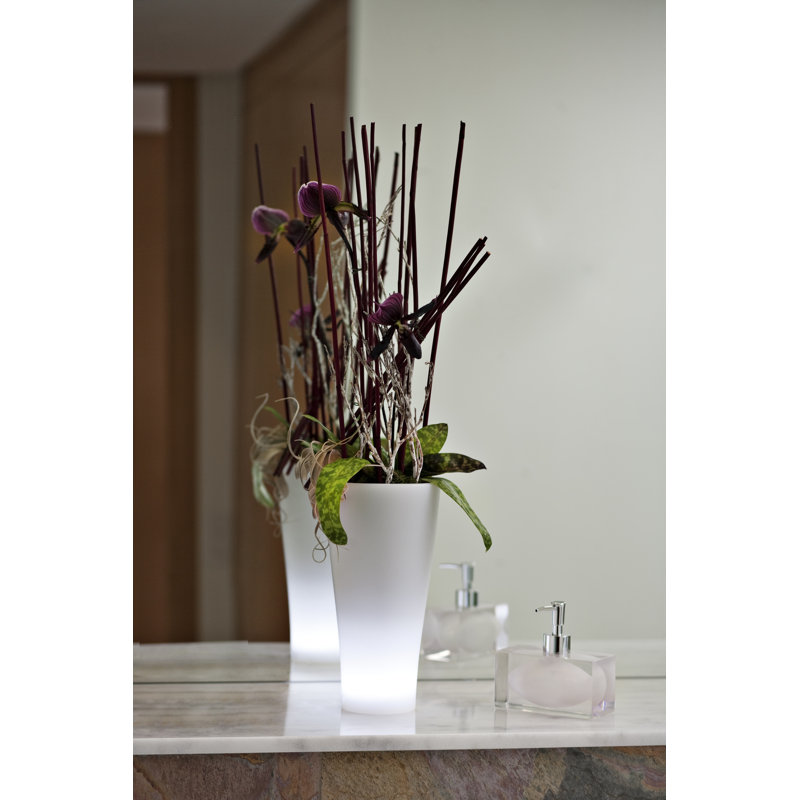 Pot de fleurs en résine Nano, H 11 po x l 5,5 po x P 5,5 po, Glace