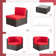 Ensemble de conversation modulaire 8 pièces avec coussins 8 pièces