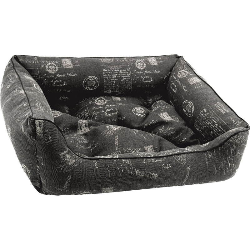Orthopedic Polyester Pet Bed, Small (70cm W x 50cm D x 25cm H), Dark gray