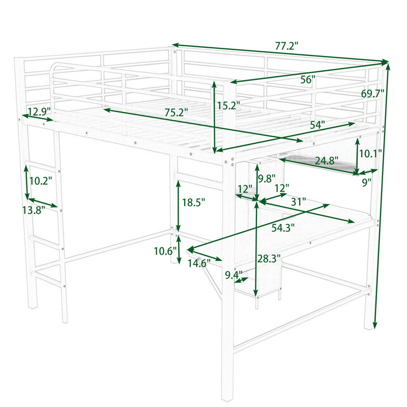Lit mezzanine double Julietta Kids