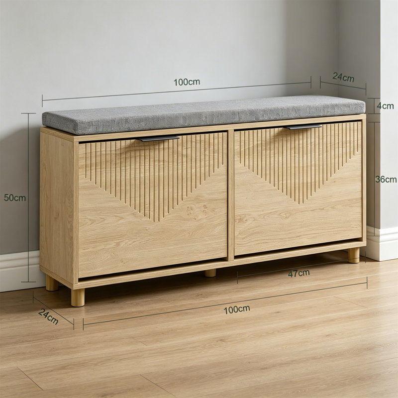 12 Pair Shoe Storage Bench