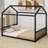 Metal House-Shaped Montessori Frame With Vertical Safety Rails​-1282845568