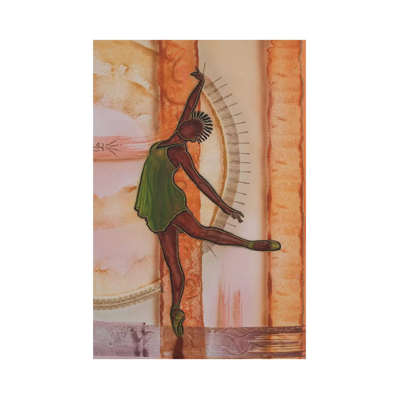 Solo in Green 1 Piece Wrapped Canvas Painting, 30.48 cm H x 45.72 cm W