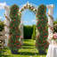 Set of 2 decorative artificial plants UV resistant in pot