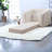 Modern Ivory Chenille Sofas Set, Multifunctional Convertible For Home