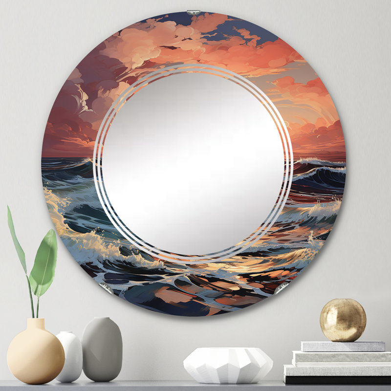 Norfolkvale - Miroir mural rond, 24 po x 24 po