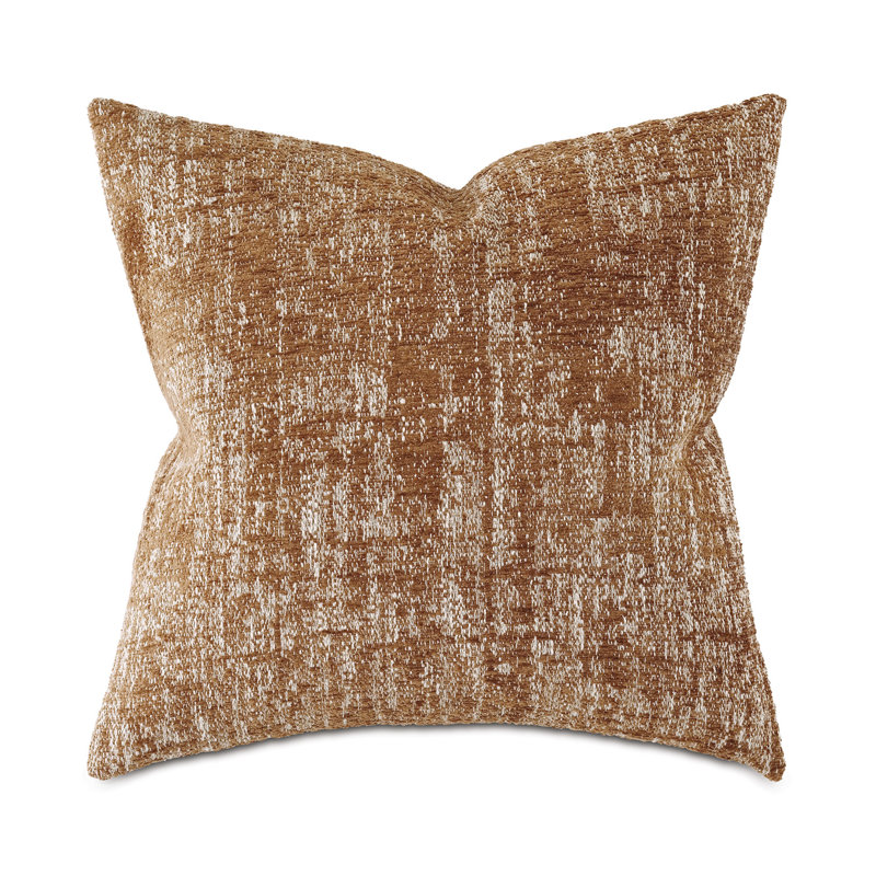 Briget Rust Square Acrylic Viscose Polyester Pillow Cover & Insert