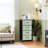 4 Drawer Dresser for Bedroom, Narrow Chest of Drawers, Wooden Top and Study Iron Frame 18"x37.5"-(WxH)
