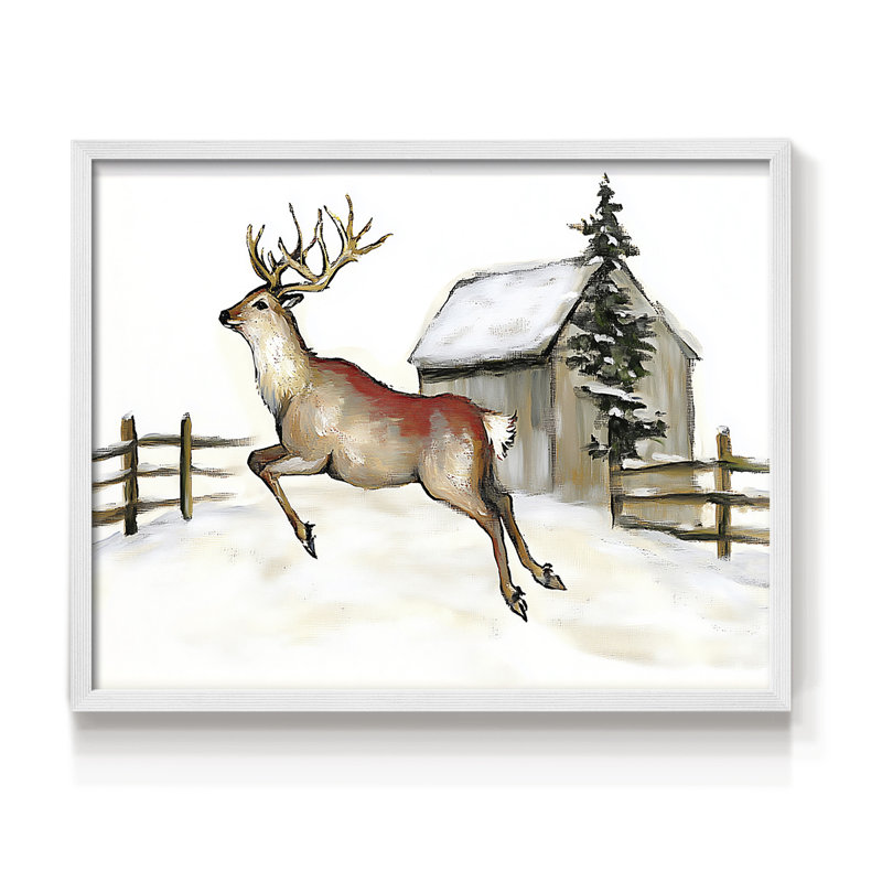 Chirstmas Art-DCCCXXV -Framed Print - Restickable, H 11 po x l 14 po, Blanc