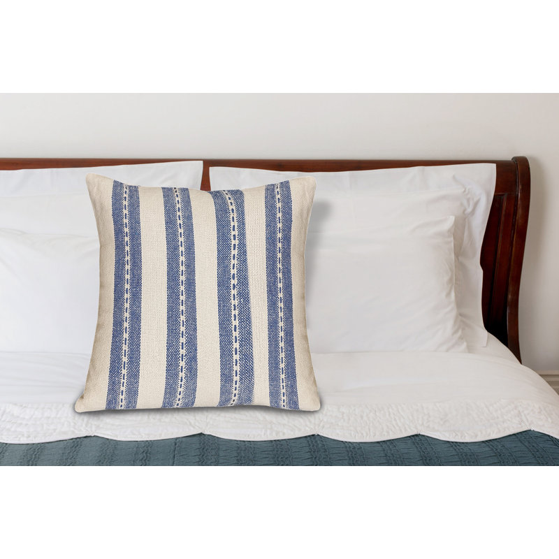 Striped Cotton Outdoor Throw Pillow