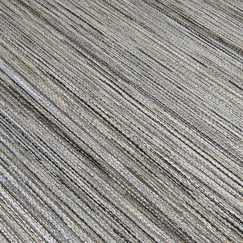 Tapis intérieur / extérieur rayé brun clair et argenté Ellenton, Rectangle 3 pi 11 po x 5 pi 5 po