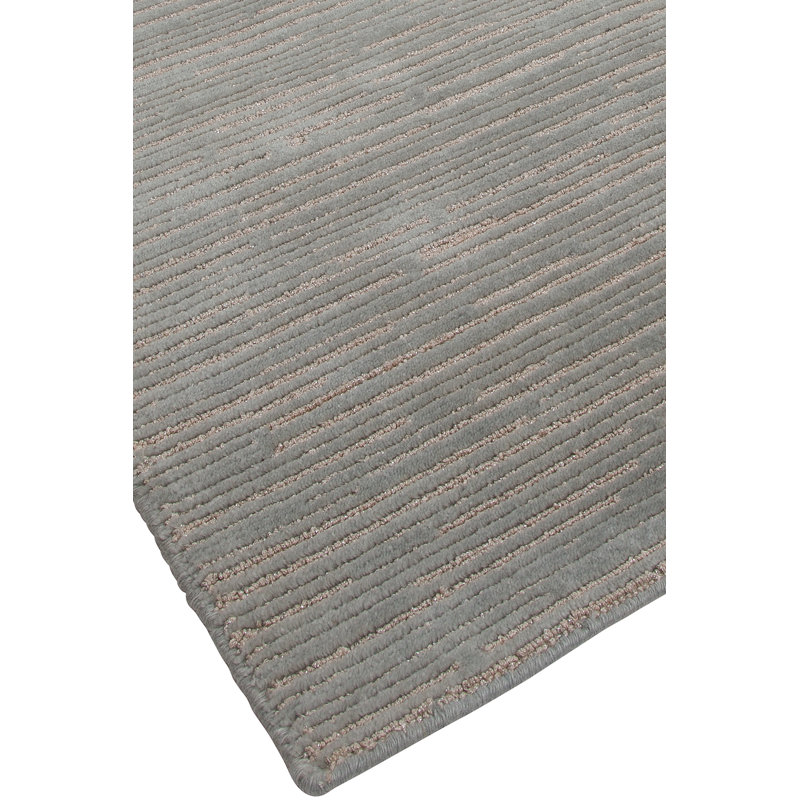 Tapis gris noué à la main Ritz, Rectangle 8 pi x 10 pi