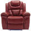 Fauteuil inclinable manuel de cinéma maison avec bande lumineuse à DEL pour le salon, la chambre à coucher, rouge vin