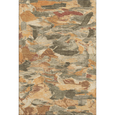 Premium Machine Washable Kumbhar AMF1344 Abstract Rug