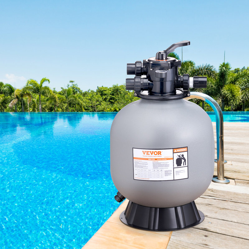 Sand Filter, Up to 45 GPM Flow Rate, Above Inground Swimming Pool, 33.7" H x 19.9" W x 19.9" D