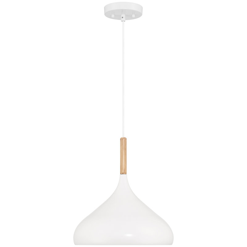 Rosealina 1 Light Pendant, White