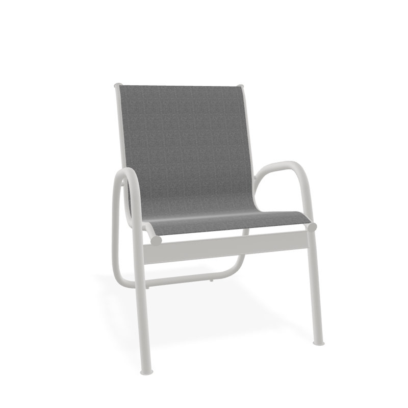Fauteuil de patio Gardenella, Titane Sunbrella®, Neige texturée