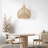 Serena Rattan Pendant Light - Natural Dome 1-Light Polished Handwoven Adjustable Ceiling Light For Kitchen Island, Kitchen, Dining Room or Living Room in Modern, Country & Farmhouse Style