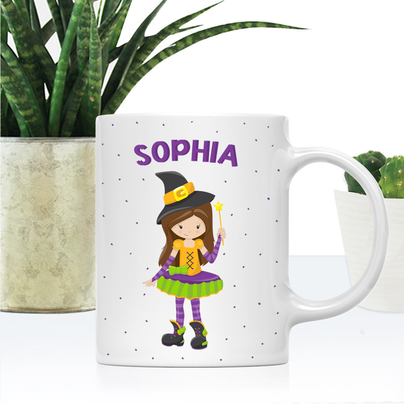 Tasse personnalisée en chocolat pour enfants au lait chaud, costume d'Halloween, paquet de 1, Oui