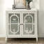 Console blanche avec 2 portes