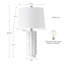 Lampes de table 22,5 po en céramique blanche moderne avec abat-jour blanc