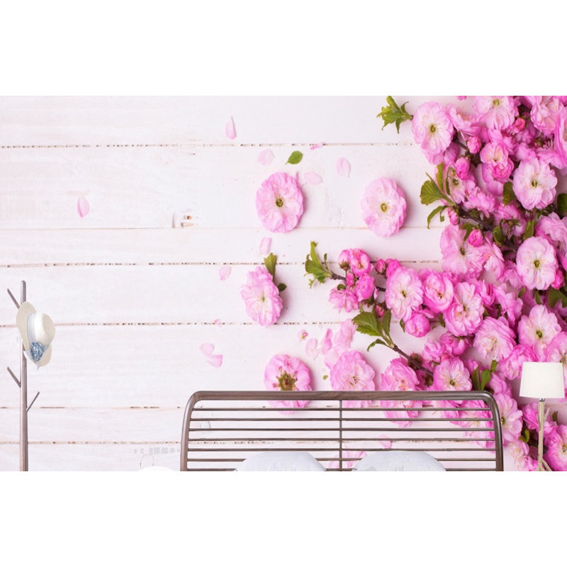 Papier peint en tissu yahou rose, L 35 po x l 55 po