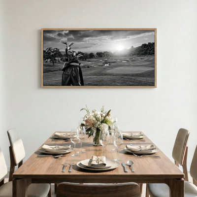 Golf Course Canvas Framed Wall Art Set Of 1，48 x 24 inch
