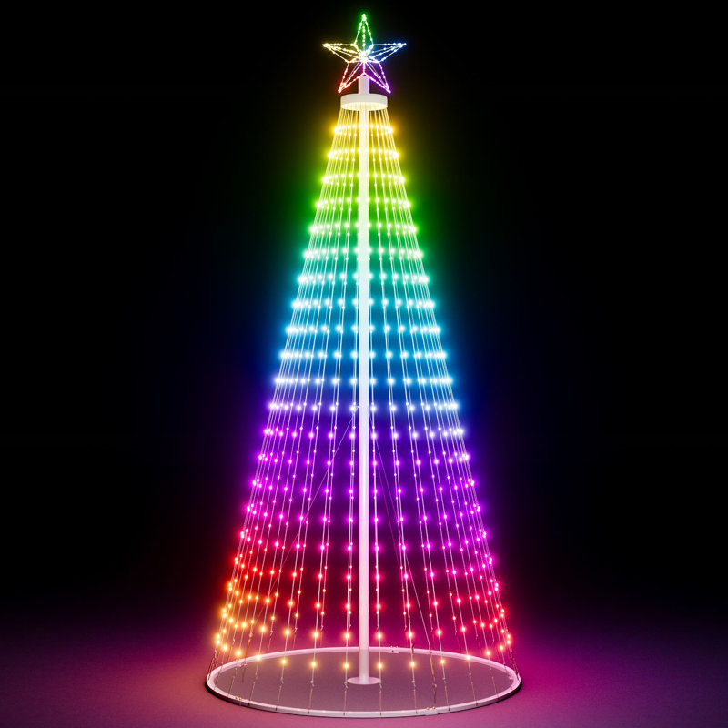 Lumières d'extérieur pour arbre de Noël, 189" H x 85" W x 85" D