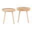 Ensemble de tables d'appoint Pebble Mid-Century Modern en bois naturel par Lumisource