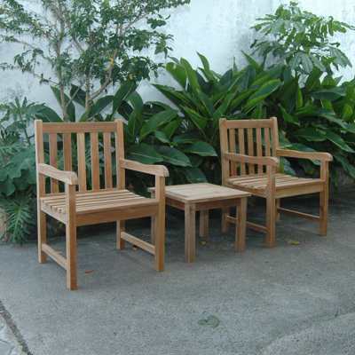 Kraker Outdoor 3 - Piece Teak Conversation Set