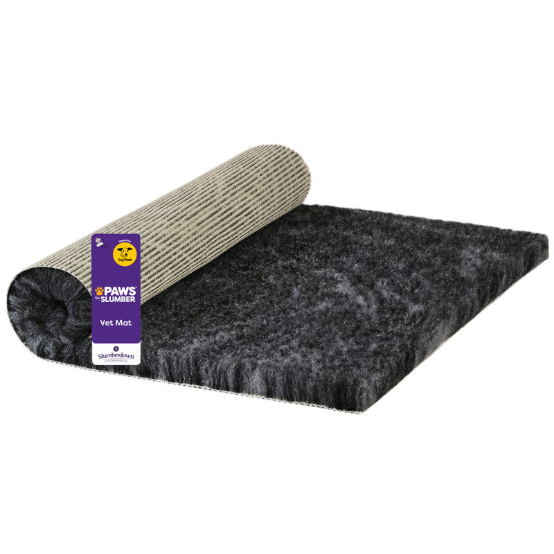 Vet Fleece Pet Mat, 3cm H x 90cm W x 60cm D, Black