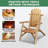 Rustic Solid Wood Patio Dining Chair-2000276767