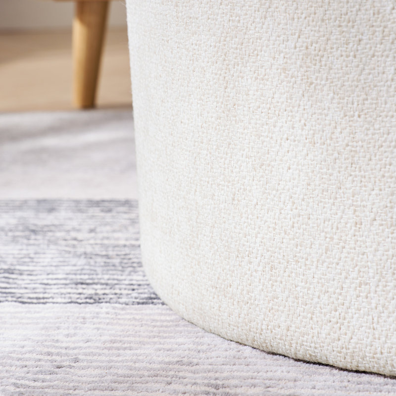 Quidong Upholstered Ottoman, Beige