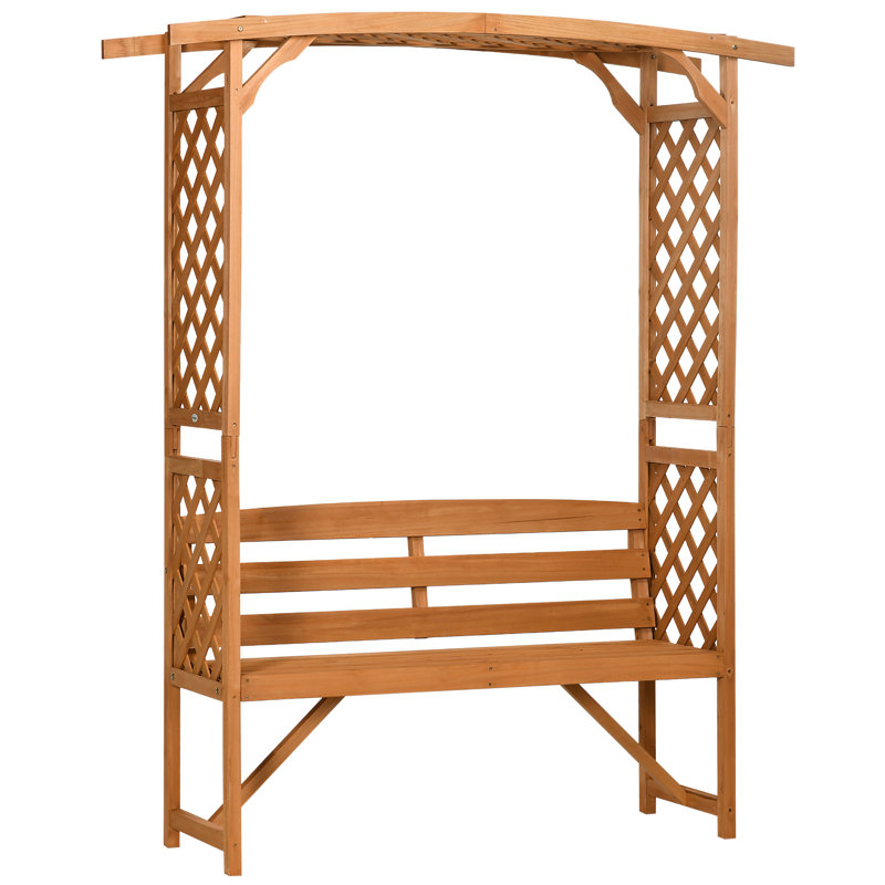Braxtyn Solid Wood Fir Outdoor Bench