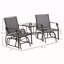 Fauteuil oscillant d'extérieur Outsunny avec table basse, causeuse à 2 places pour chaise berçante de patio et d'extérieur, gris-1414871418