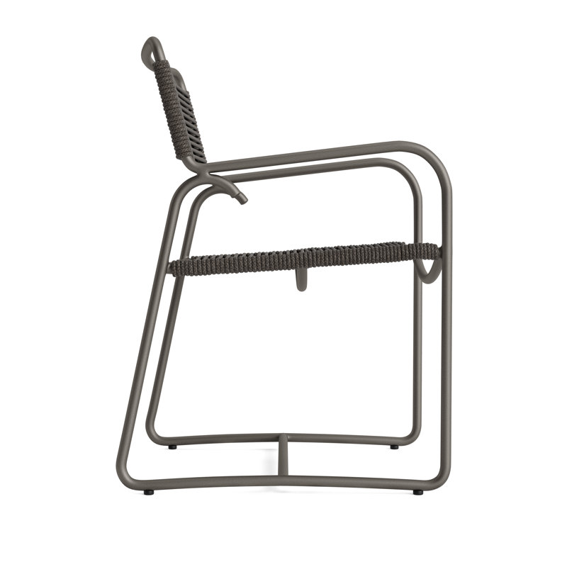 Walter Lamb Outdoor Lounge Chair, Mica/Coal