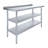 Stainless Steel Prep Table with 1.5" Backsplash and 2 Undershelves-90296792