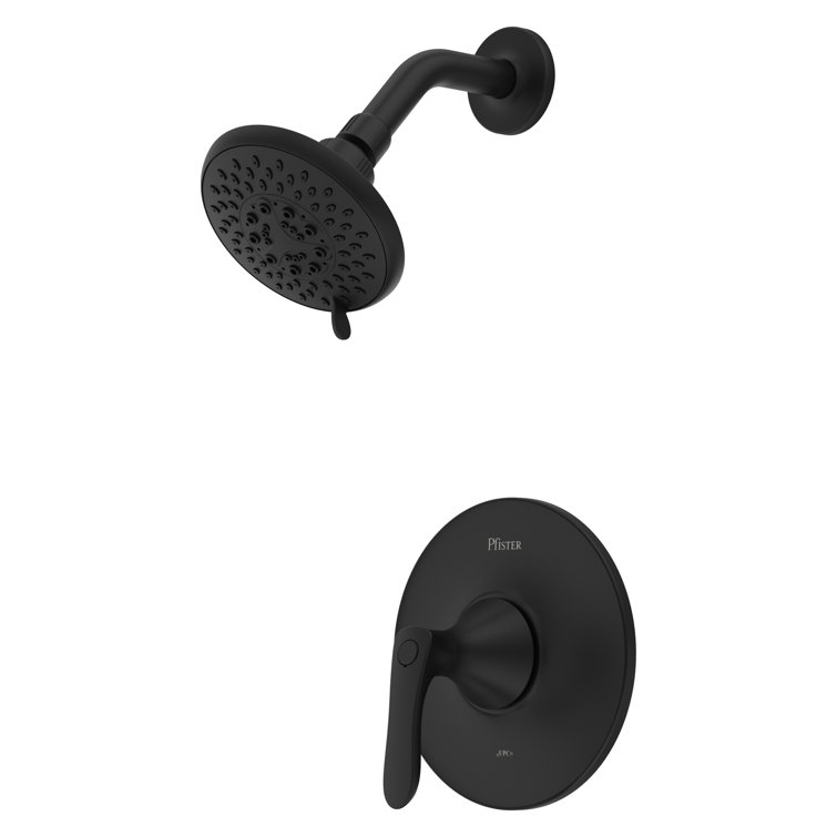 Weller 1-Handle Shower Only Trim Kit In Matte Black