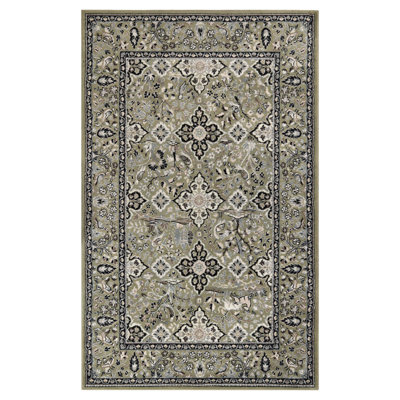 Centerburg Floral Medallion Polypropylene Indoor Area Rug